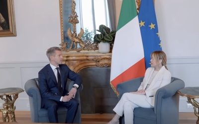Peter Magyar, la braț cu Giorgia Meloni: „Trăiască prietenia italo-ungară!”