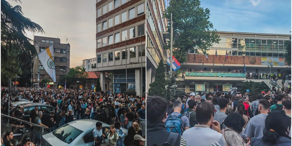 Mașină în mulțimea de protestatari la Belgrad: HAOS și victime