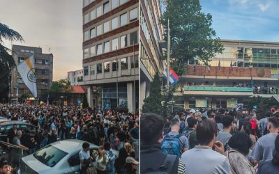 Mașină în mulțimea de protestatari la Belgrad: HAOS și victime