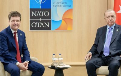 Nicușor Dan, alături de Erdogan, la botezul corvetei românești