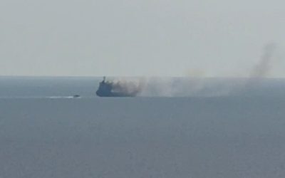 Incendiu pe Marea Neagră. Nave cu GPL, lovită, Nicușor Dan clarifică