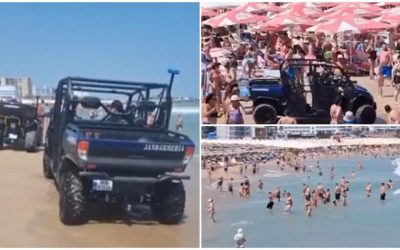 Eforie Nord: Steag roșu pe litoral, turiști scoși din apă de jandarmi