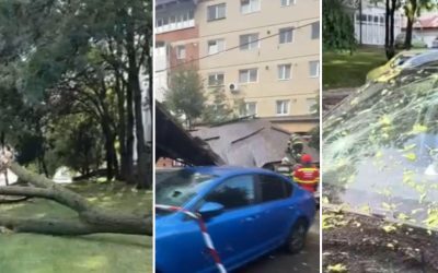 Vijelie devastatoare: Străzi inundate și mașini avariate în țară