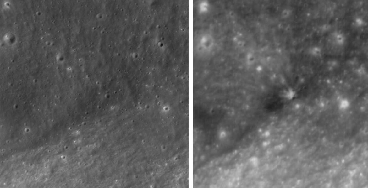 Luna lovită: Primul crater post-impact SpaceX, surprins în imagini