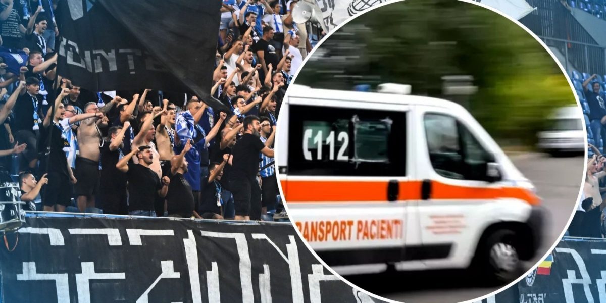 Tragedie evitată pe Ion Oblemenco: Fan căzut din peluză, transportat la spital