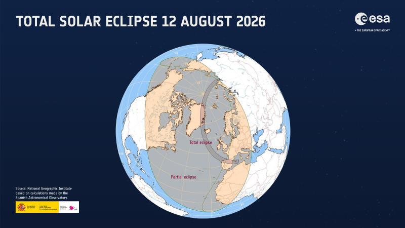 Eclipsa Totală de Soare Atinge Europa, ESA Transmite Live