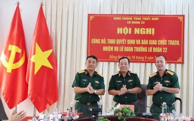 Colonelul Mai Thế Cường preia comanda Brigăzii 22