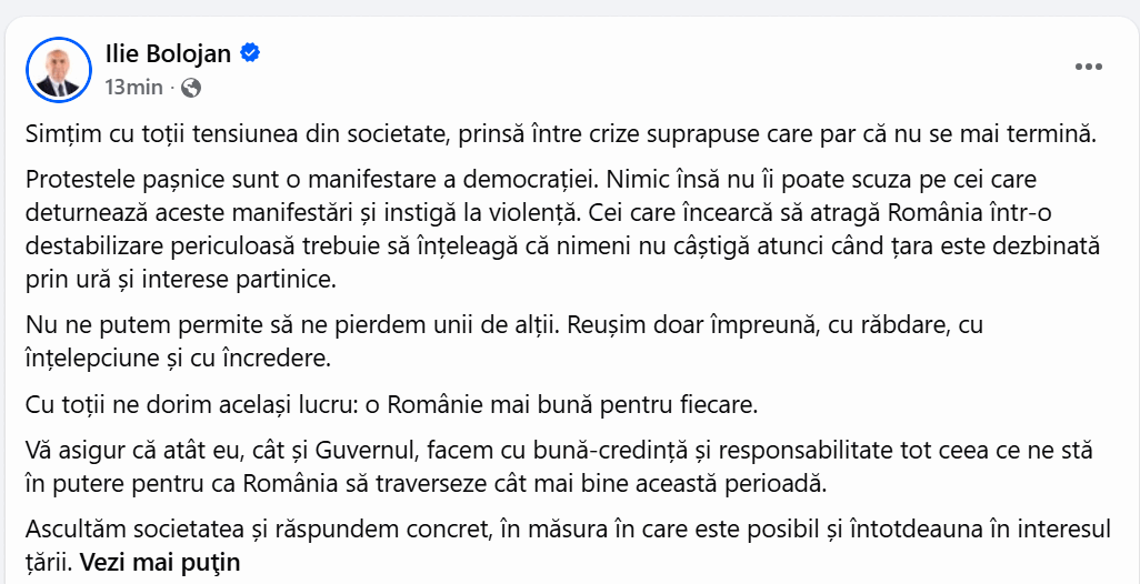 Bolojan, avertisment dur: România nu se lasă dezbinată de ură