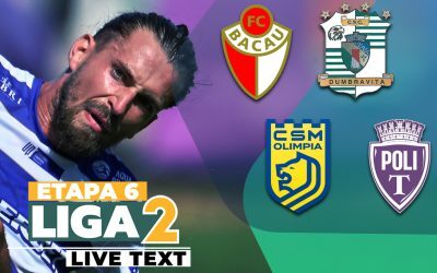 Liga 2: Ultimele dueluri ale etapei a 6-a se joacă acum